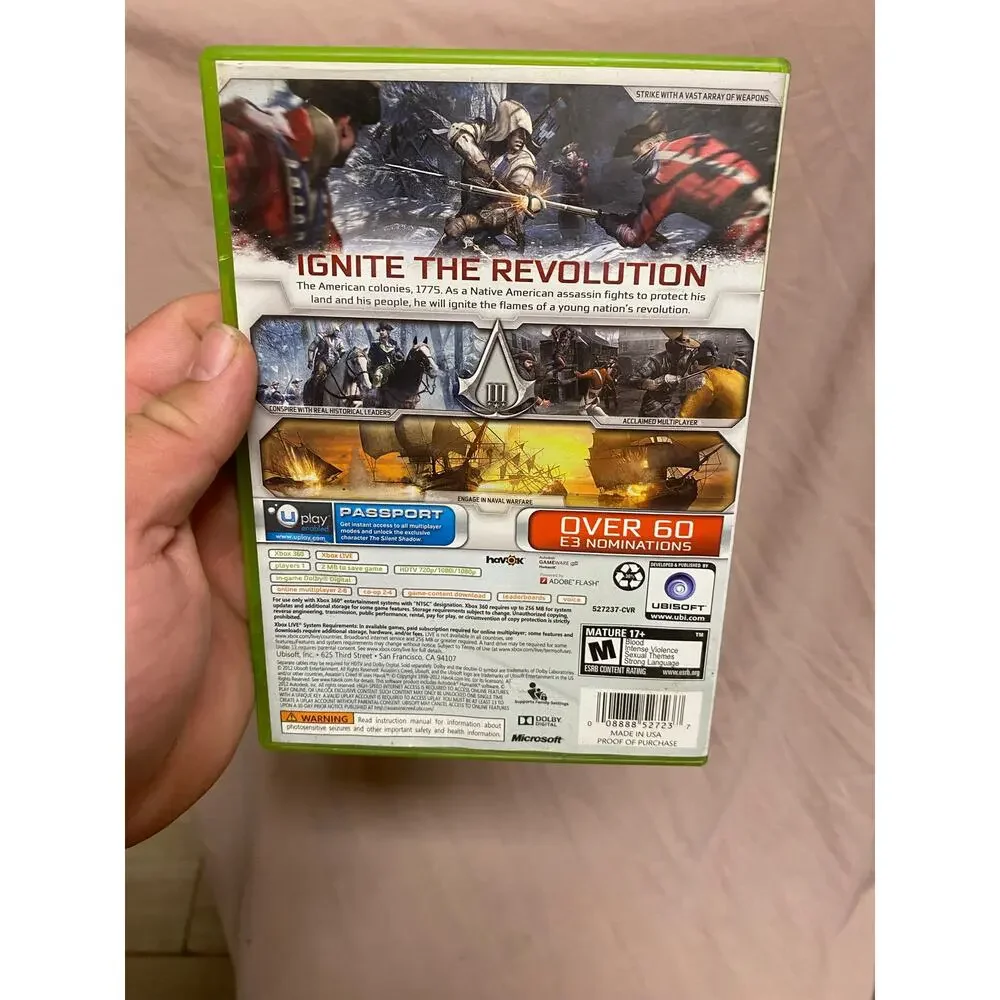 Assassin's Creed III (Microsoft Xbox 360, 2012) CIB